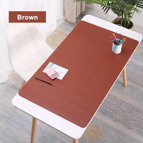 Anti-slip Waterproof Solid Color Large Size PC Laptop Computer Mouse Pad Home Office Table Book Mat Keyboards Mouse Pads: Brown