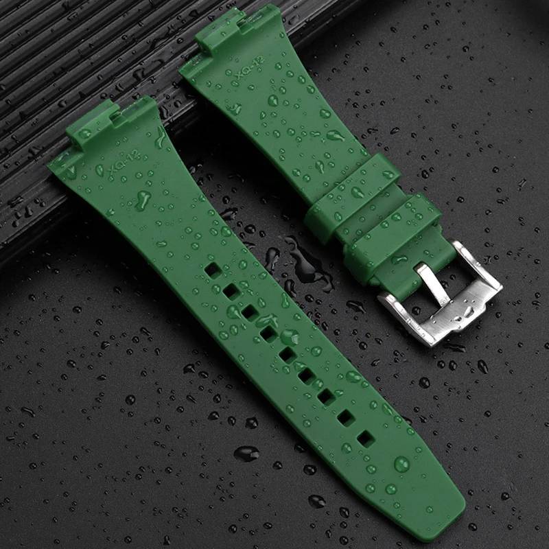 Erhöhtes Silikonarmband für TISSOT PRX Super Player T137.407/410 Serie, weißes, leuchtendes Silikon-Uhrenarmband für Herrenarmband