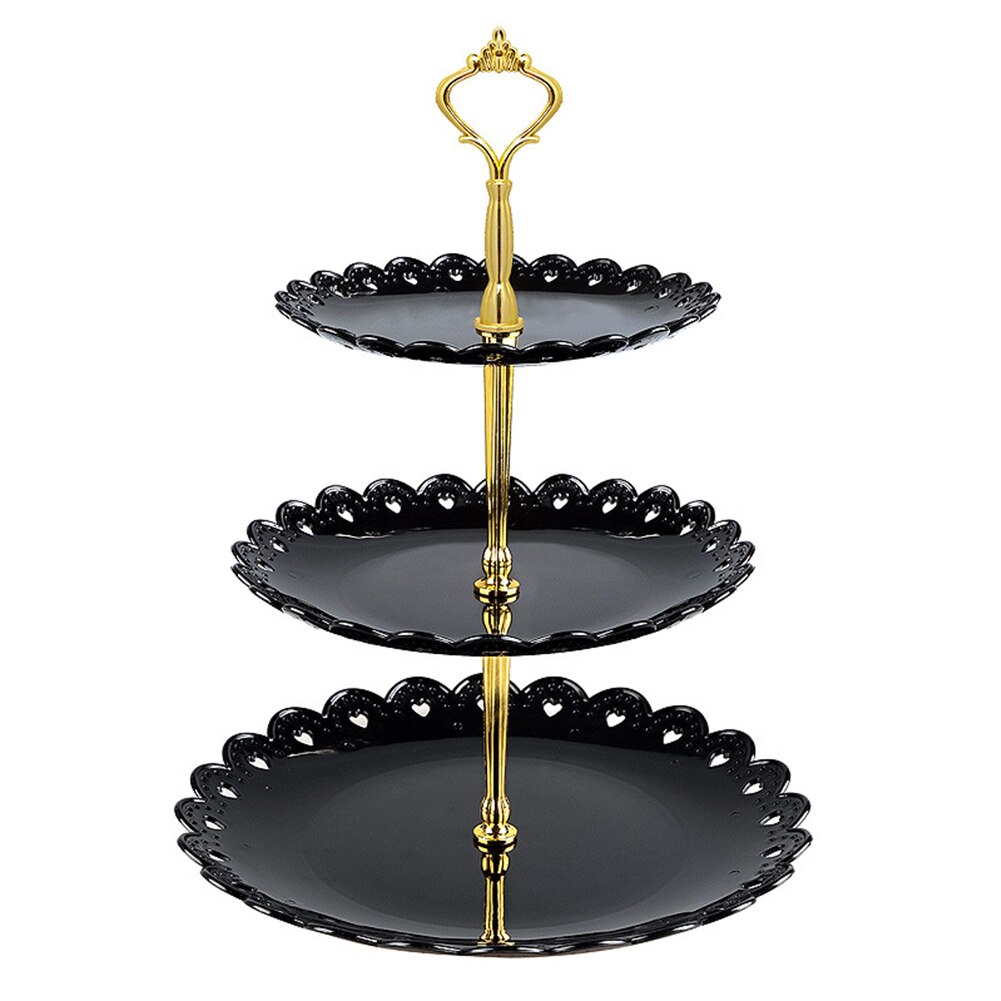 Detachable Cake Stand Party Wedding European Style Kitchen Home Decor Pastry 3-Tier Cupcake Fruit Plate Serving Dessert Holder: 3