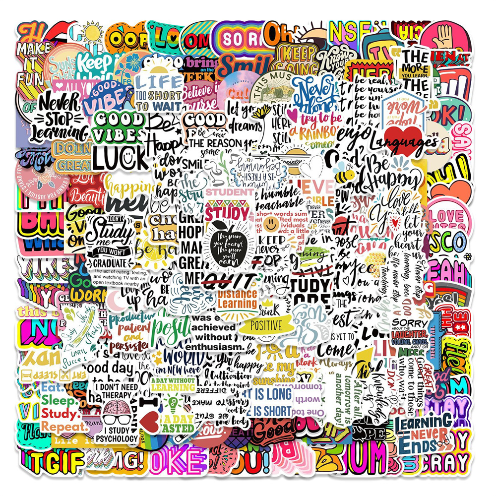 10/30/50Pcs Inspirational Engels Brief Graffiti Waterdichte Sticker Koffer Notebook Mobiele Telefoon Koelkast Helmetwholesale