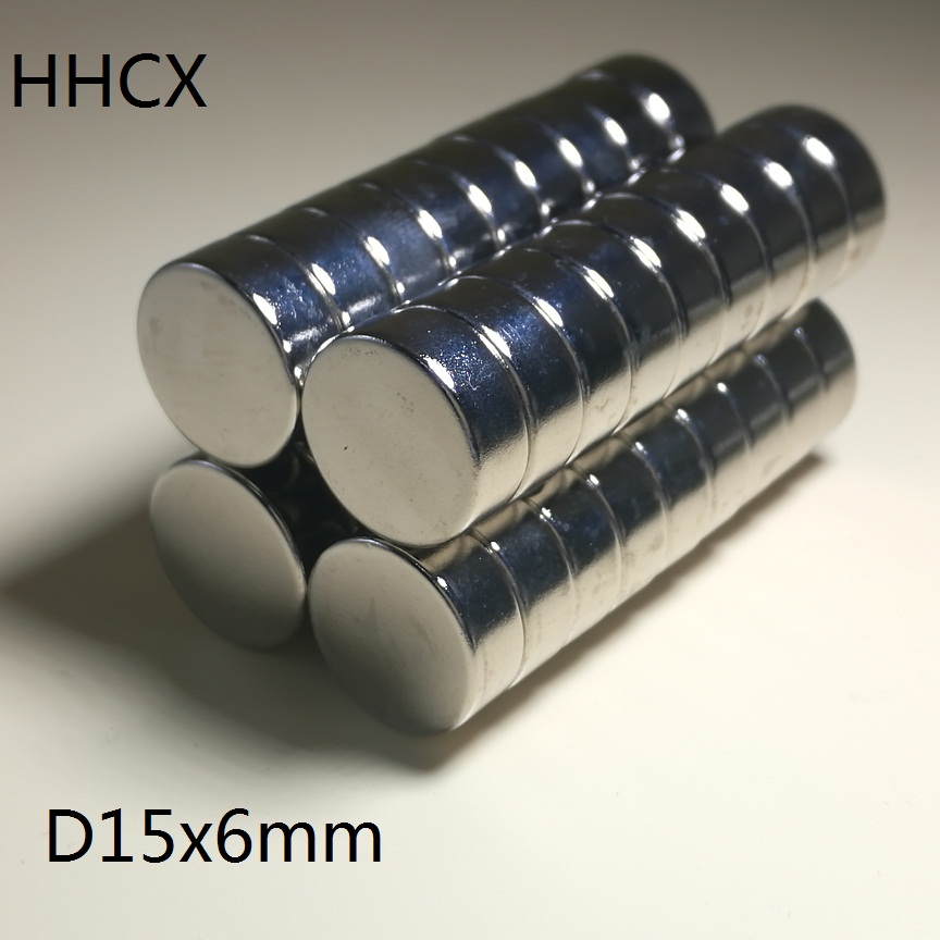 50 stks/partij Schijf magneet 15x6mm N35 Sterke Disc NdFeB Rare Earth Magneet 15*6mm Neodymium magneten 15mm x 6mm
