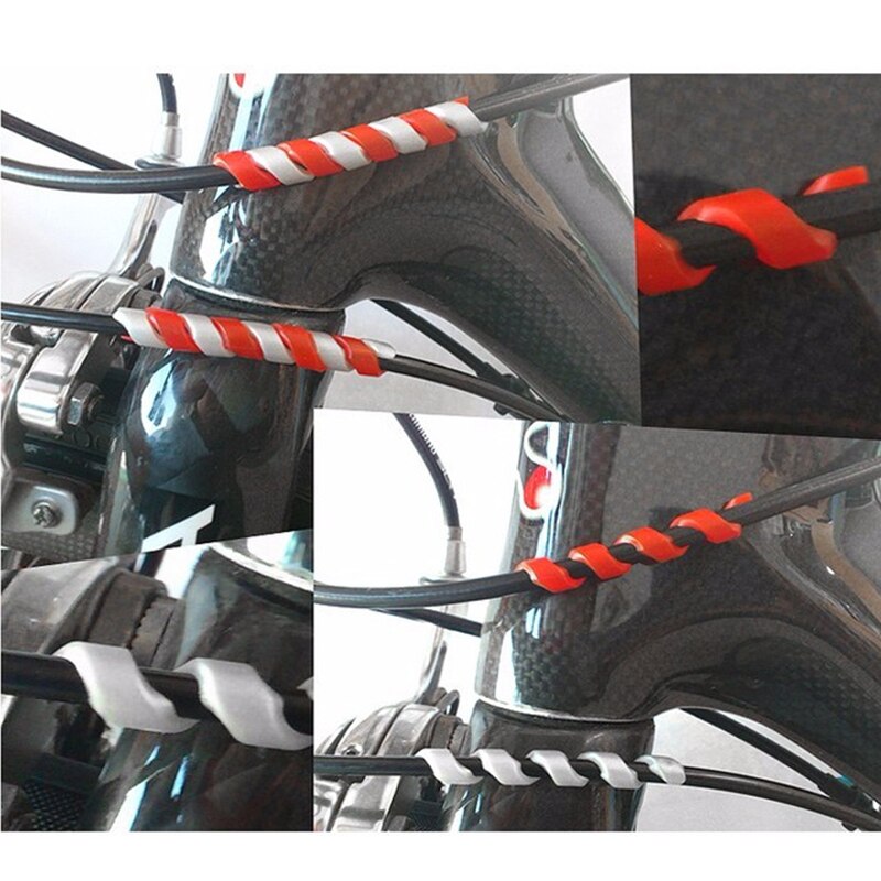 5 Stks/partij Fiets Kabels Behuizing Frame Protector Rubber Mouwen Remleiding Verschuiven Lijn Buis Pijp Wrap Spiral Schroef Mouw