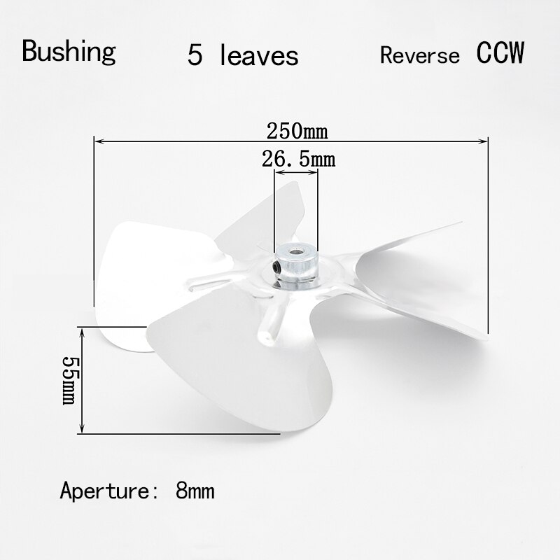 140 mm 150 mm 170 mm 200 mm 230 mm 250mm aluminiumslegering motor blæserblade blæser skovlblade til ovn pillefyr blæser: X