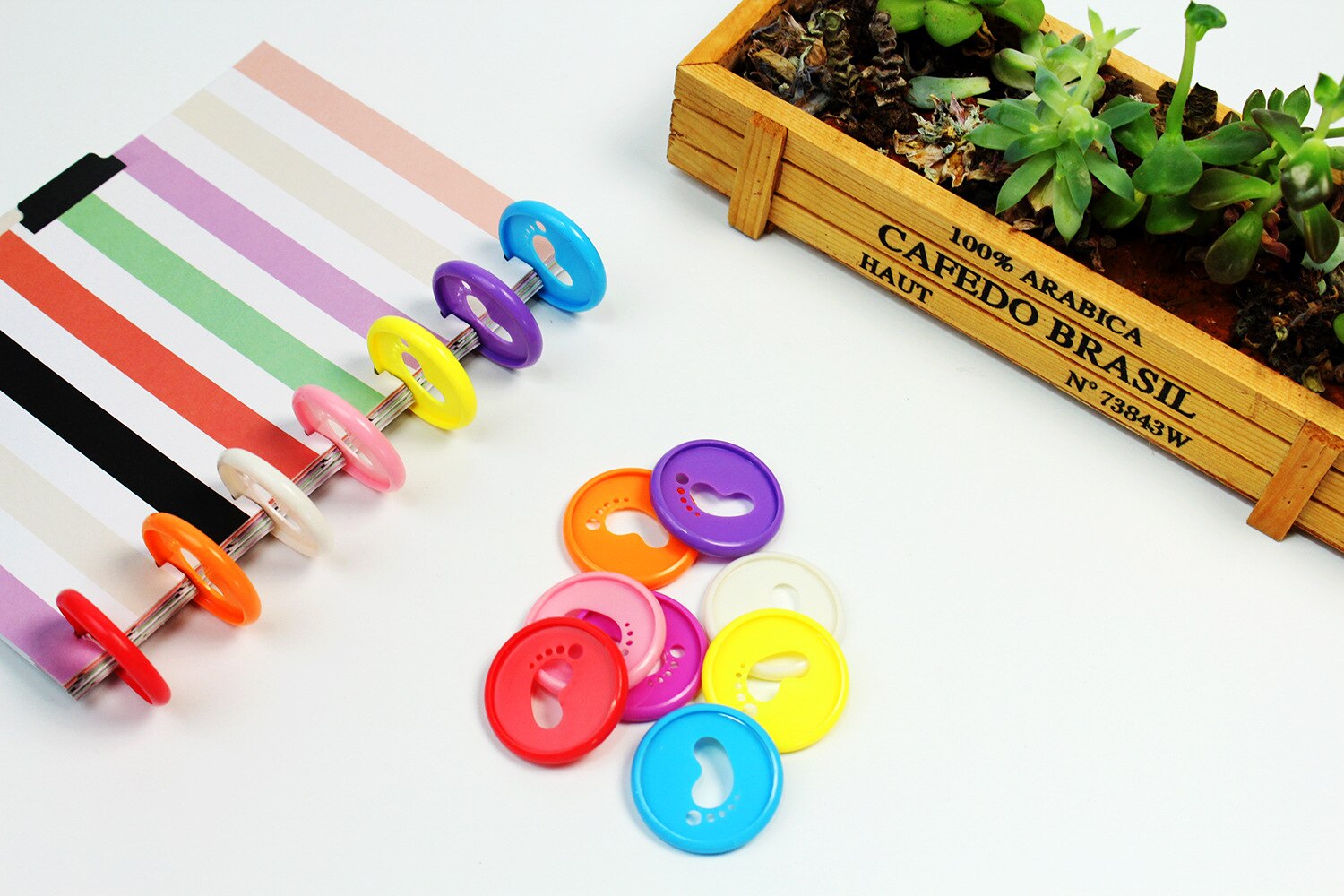 100pz 35 millimetri discoteca discoteca Legante taccuino Vincolante Vincolante Anello sciolto-foglia Dischi Fungo discoteca con Fori taccuino Legante anello Raccoglitore Ad Anelli