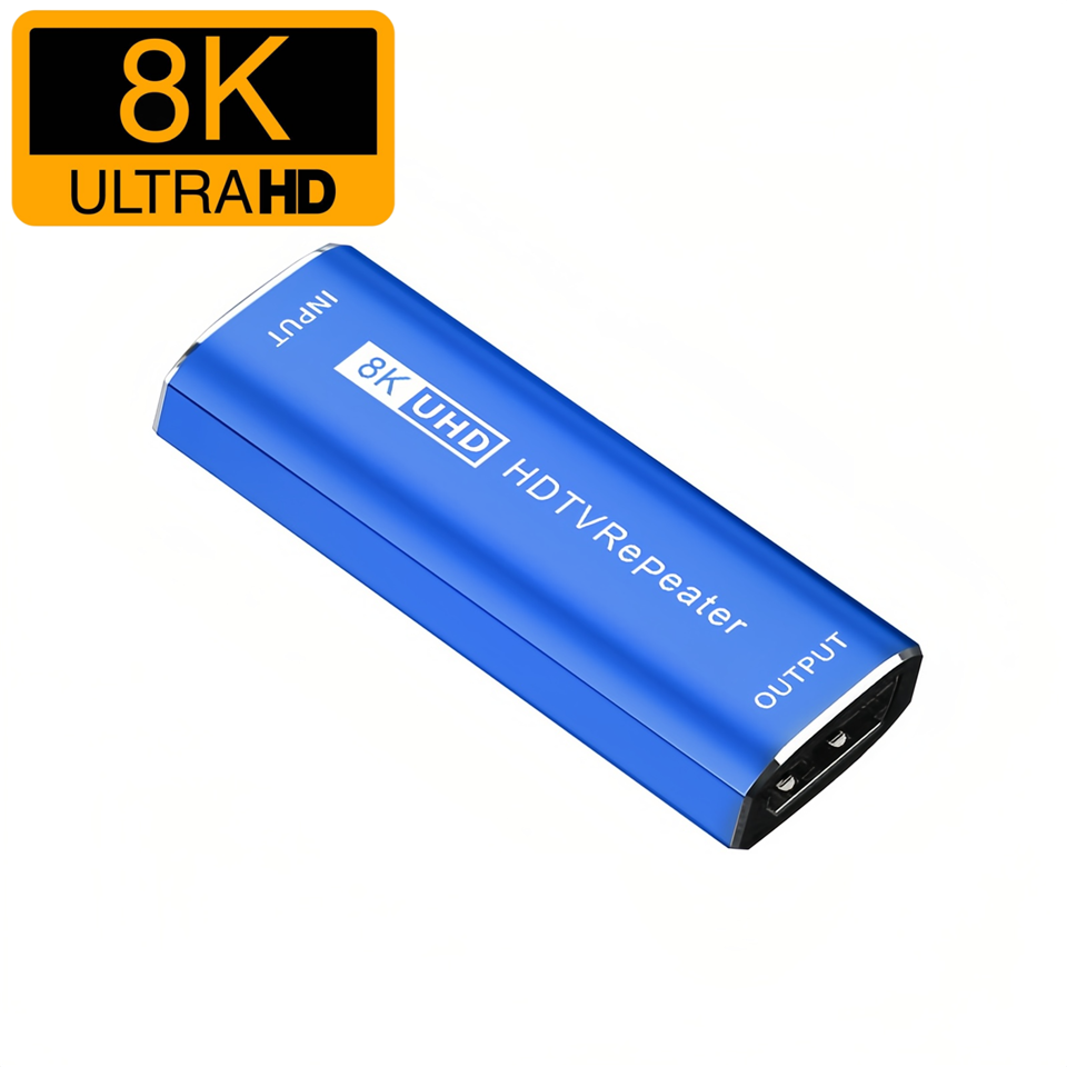 8K HDMI Extender Amplifier 8K 4K@60Hz UHD 4K HDMI Repeater HDMI 2.1 Signal Booster Adapter Up to 25M Female to Female Adapter: Red