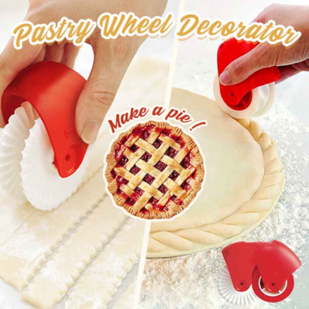 Gebak Leuker Rolling Wheel Decorateur Om Soepel Snijden Diy Roest-Proof Handleiding Noodle Cutter Mes Voor Keuken #2