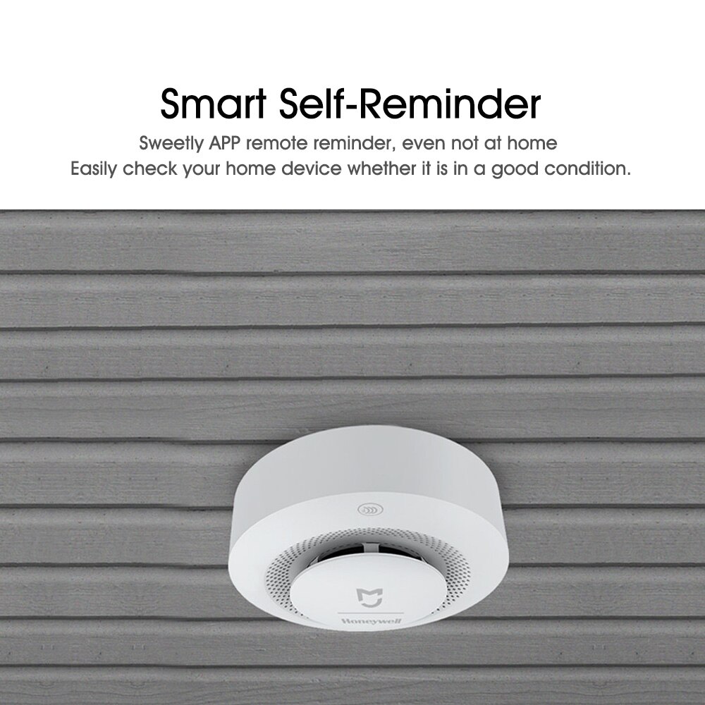 Xiaomi Mijia Honeywell alarme incendie détecteur de fumée capteur sonore alarme visuelle remarque travail avec Mi Home APP par téléphone