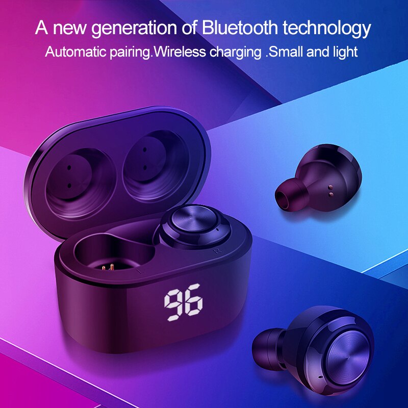 TWS 5.0 Bluetooth Earphone Wireless Headphone Waterproof Stereoe Earbud Micophone Headest Mini Gaming earphone Shocking 4D sound