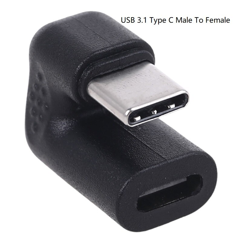 Rät vinkel 90 grader usb 3.1 typ c hane till hona usb c konverteradapter för mobiltelefon surfplatta laptop usb c laddare  x6hb: A
