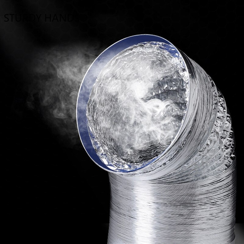 Aluminum Flexible Air Vent Hose Fireproof Gas Water Heater Exhaust Pipe Universal Ventilation Duct Vent Hose Extension Tube