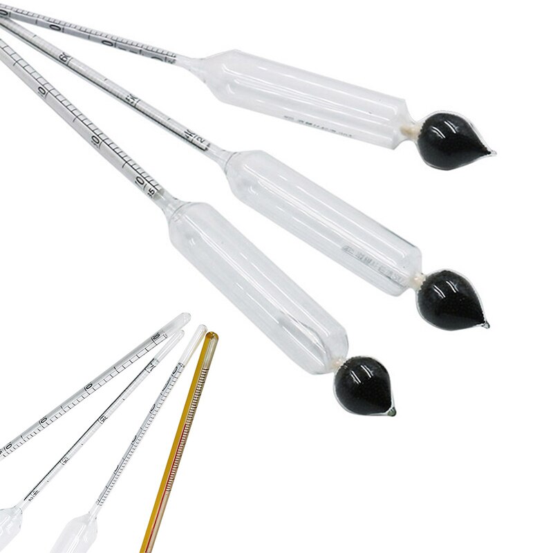 Hydrometer Tester Houten Doos Alcoholmeter Alcohol Meter Wijn Meter Thermometer