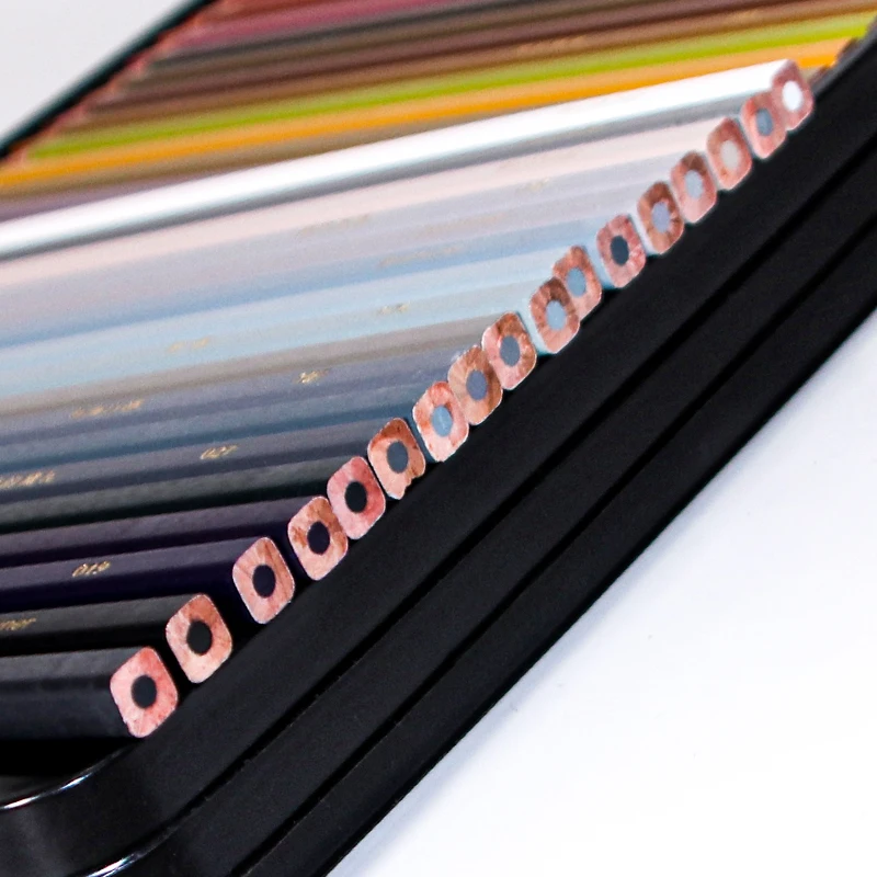 Brutfuner-lápices de colores profesionales, caja de lata para bocetos de madera, suministros de arte escolar, 72/120/180 colores