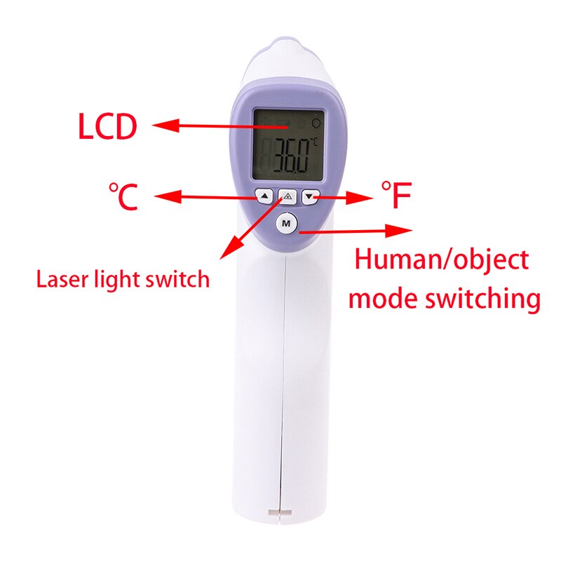 Muti-Fuction Baby/Adult Digital Termomete Infrarood Voorhoofd Thermometer Lichaam Gun Non-Contact Temperatuurmeting Apparaat