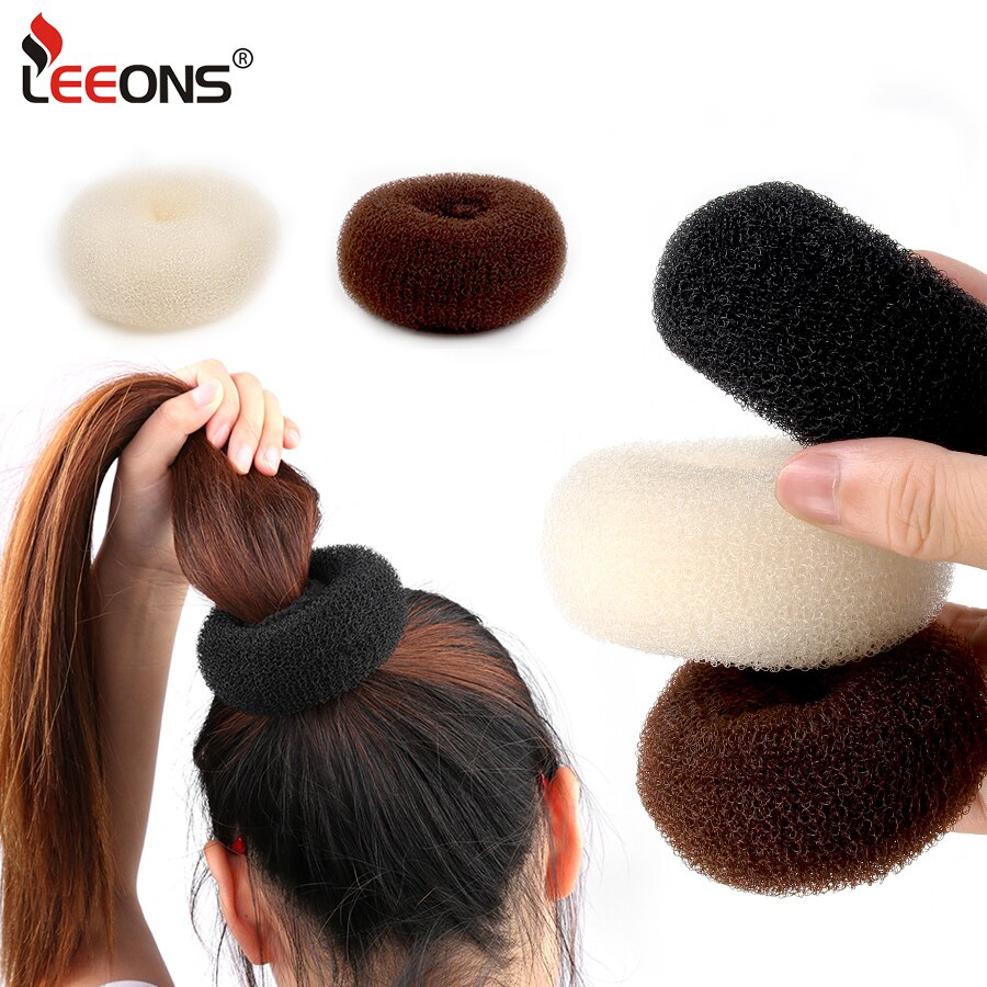 Leeons-herramientas para el cabello para mujer, moño mágico para hacer moños, accesorios trenzados para el cabello, estilos de esponja dona, estilo de peinado S/M/L