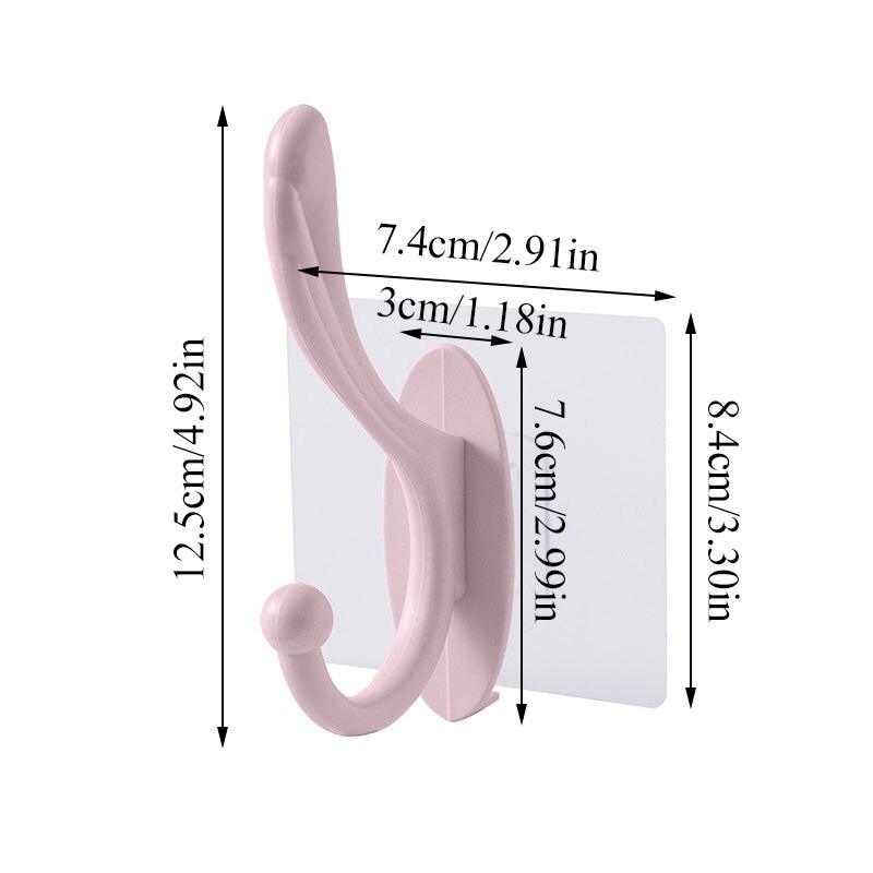PVC Door Hanger Strong Adhesive Glue Door Hook Bathroom Wall Load-bearing Coat Towel Hanger Household Products