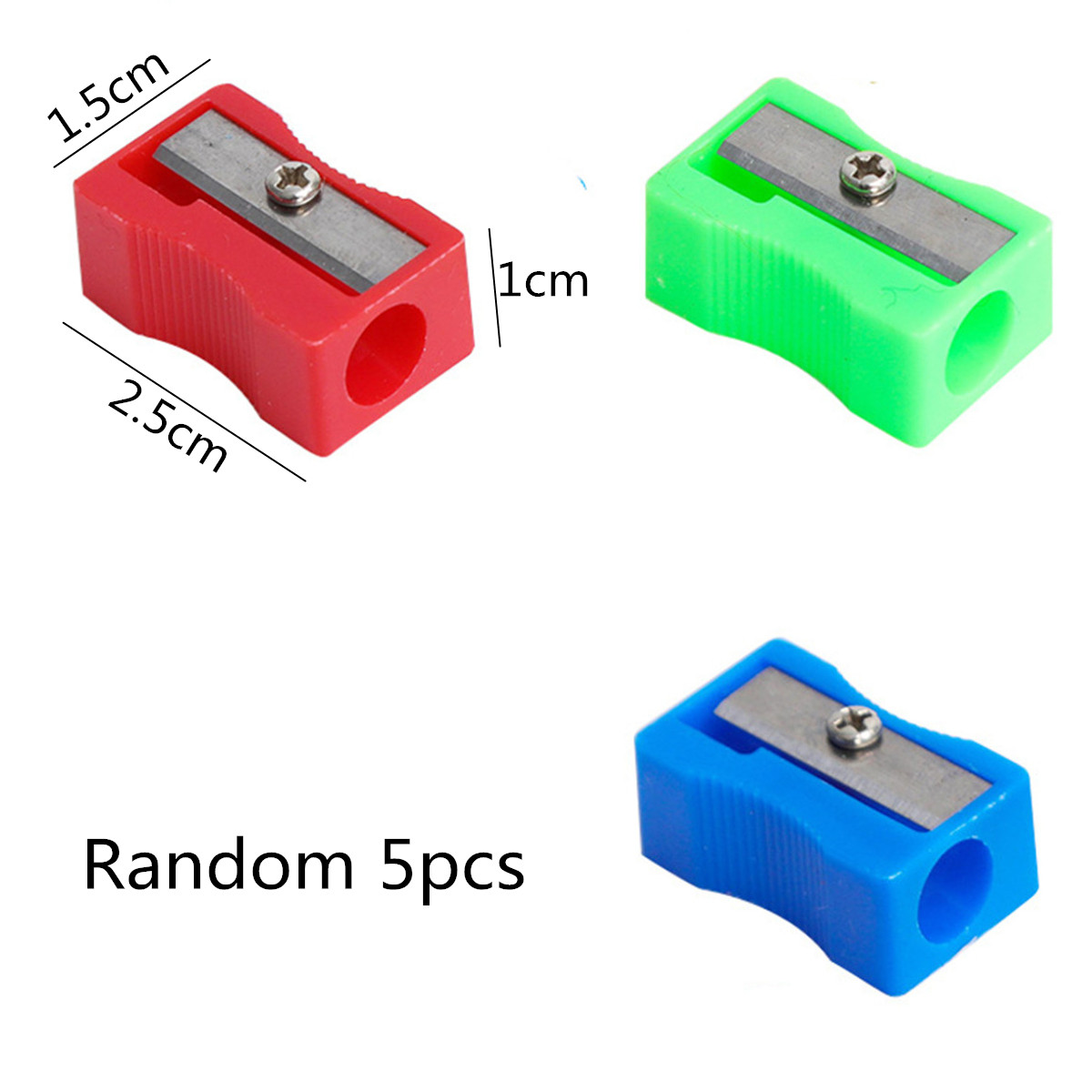 2Pcs Woodwork Carpenter Pencil Sharpener Cutter Shaver Narrow Sharpening Tool Eye Brow Makeup Cosmetic Eyebrow Pencil Cutter: Random 5pcs