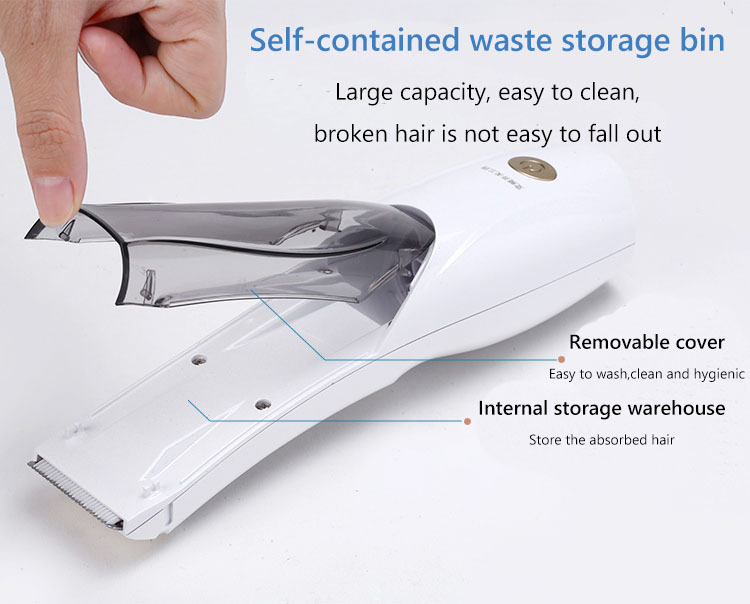 Máquina de cortar cabelo portátil a vácuo para animais de estimação, interruptor de 3 velocidades, recarregável, removedor de pelos de cães, pelos de cães e gatos, tesoura elétrica