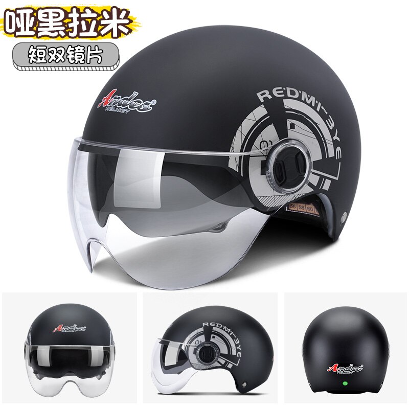 ANDES Helmet Electric Motorcycle Summer Seasons Gray Men Lady Half Helm Locomotive Cute Summer Full Helmet Light