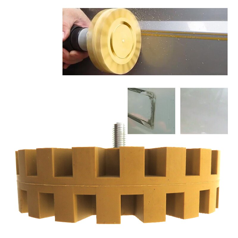 Pneumatic Rubber Eraser Wheel Pad Rubber Disk Decal Eraser Wheel Car Sticker Remover Paint Cleaner Car Polish Auxiliary Tool