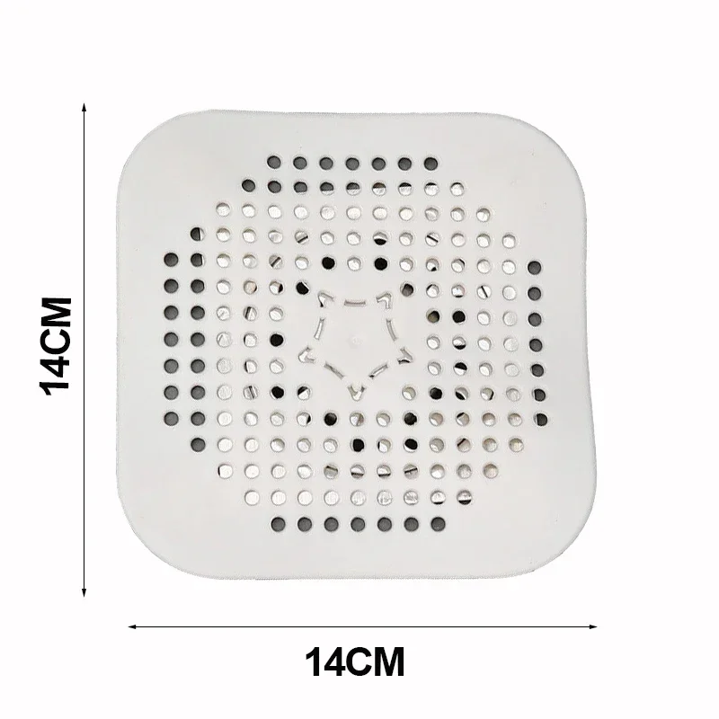Filtro receptor de pelo de drenaje, colador antibloqueo para fregadero, bañera, suelo de la ducha, cubierta de tapón de silicona, accesorio para cocina y baño, 1 Uds.: Oro