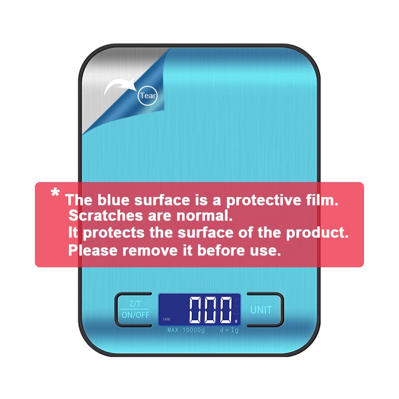 5/10kg Digital Kitchen Scale Electronic LCD Display Stainless Steel Weight Scale Measuring Food Diet Scales Kitchen Accessories