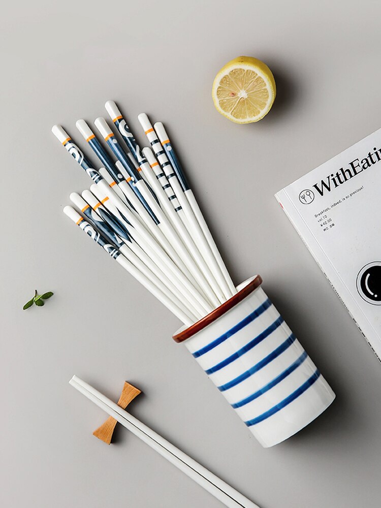 Ceramiczne japońskie pałeczki wielokrotnego użytku pałeczki robić Sushi zestaw domowe porcelanowe zastawy stołbyć winnym pałeczki z porcelany kostnej prezenty
