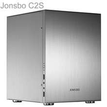 Jonsbo C2-Mini PC de bureau, boîtier de HTPC, en alliage d'aluminium, USB 3.0, noir ou rouge, offre spéciale