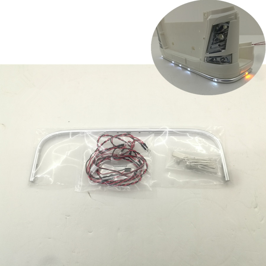 Rc legetøj model lastbil karosseri led-lys bar til tamiya 1/14 skala fjernbetjening traktor trailer 56360 tilbehør dele