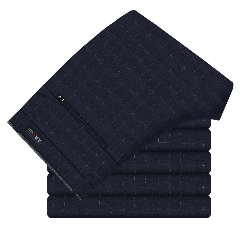 Icpans Fomal Pak Broek Mannen Zomer Kantoor Jurk Broek Heren Kleding Straight Plaid Pak Broek Bruiloft