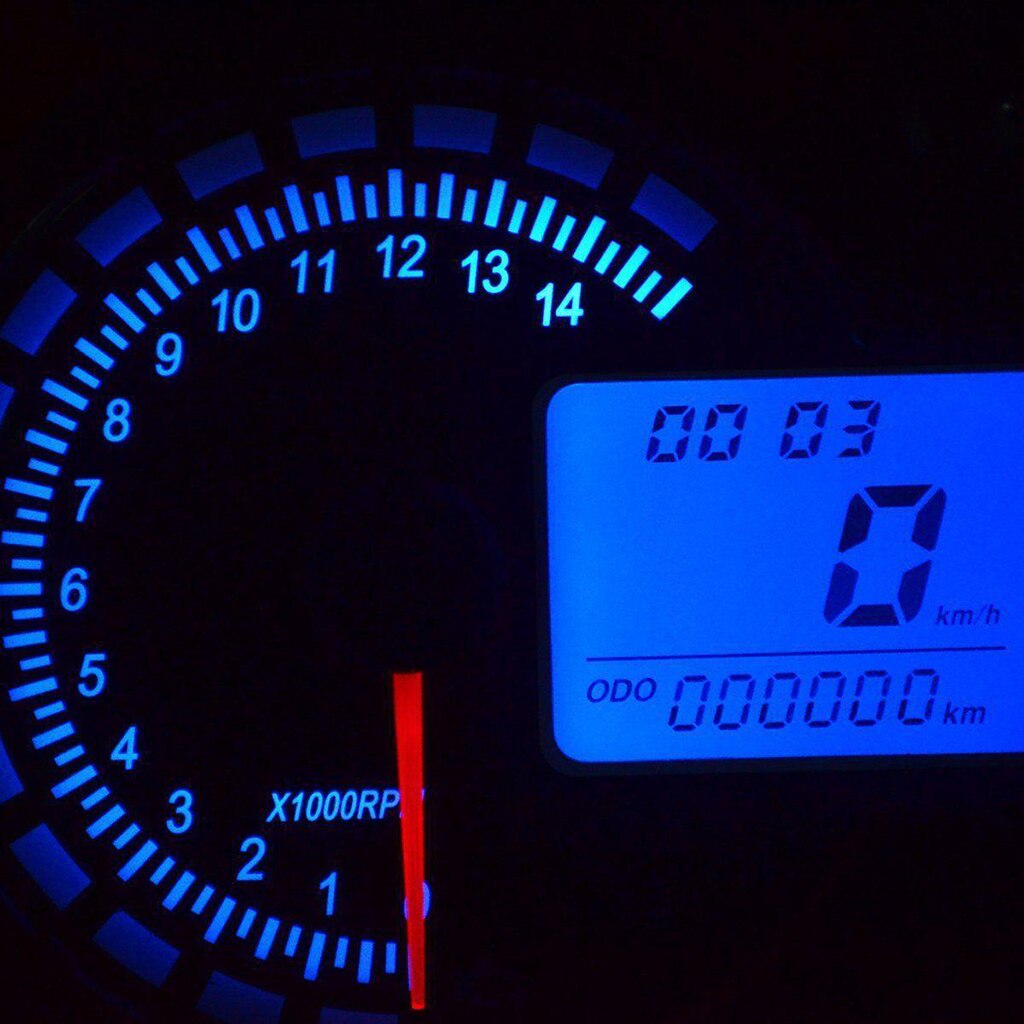 Motorbike Motorcycle Digital Speedometer Sensor Odometer Tachometer 14000RPM