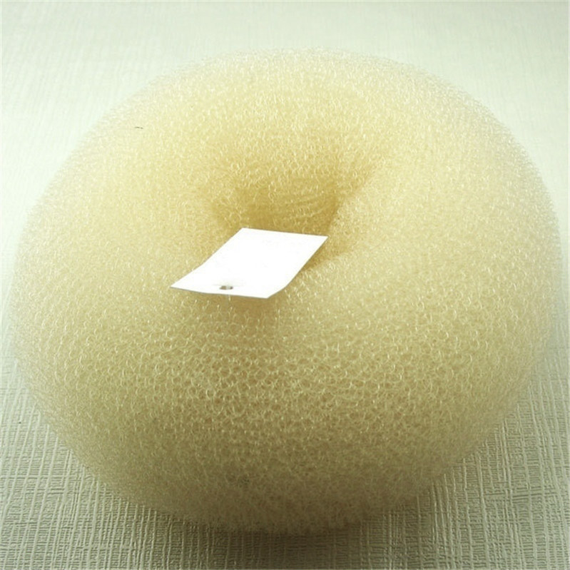 14CM moño de pelo grande princesa Donuts albóndigas accesorios para el cabello diadema ropa para el cabello: Beige