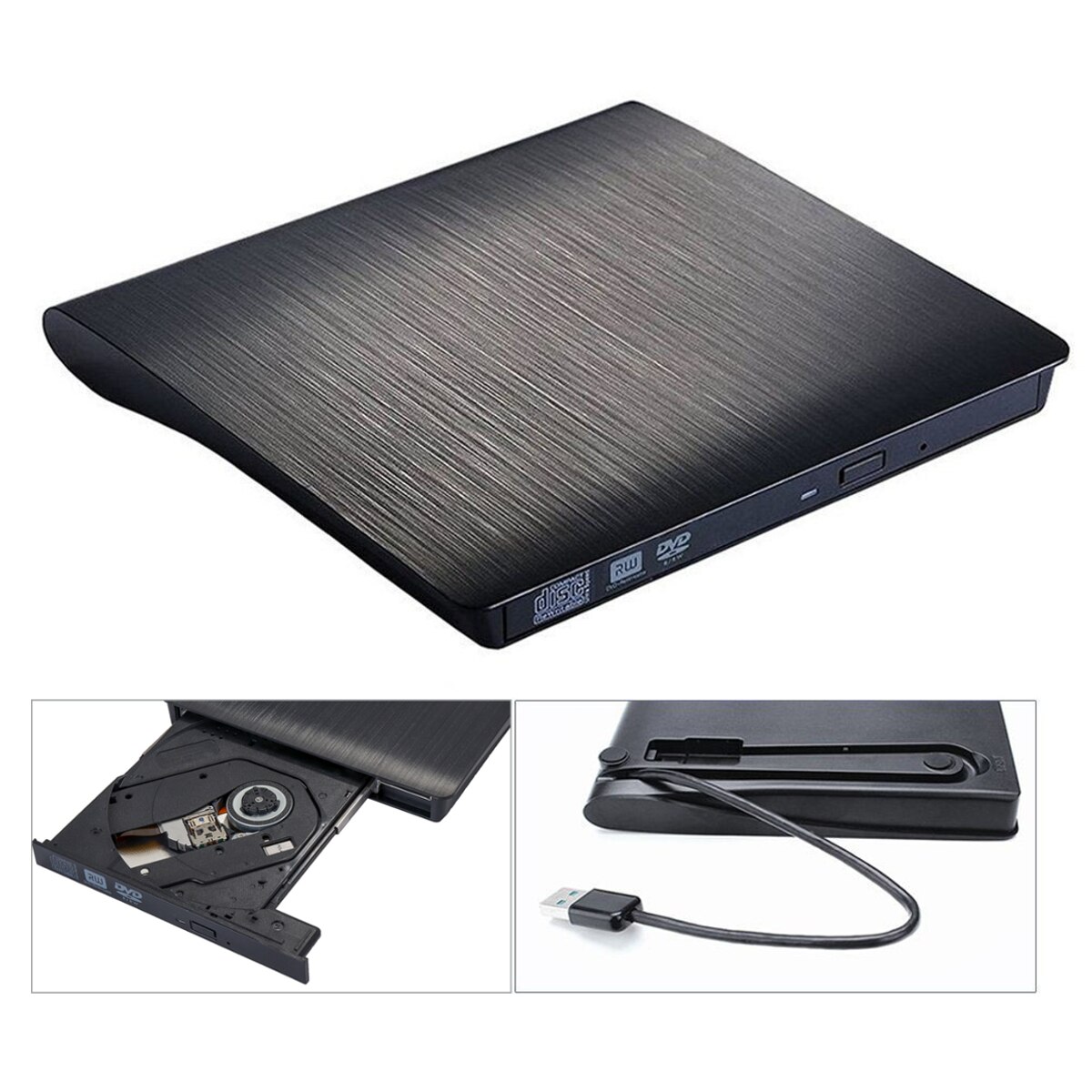 Schlank Externe DVD Drive USB 3,0 DVD-RW CD-RW Combo Laufwerk Brenner Reader Player Recorder Portatil für Laptop