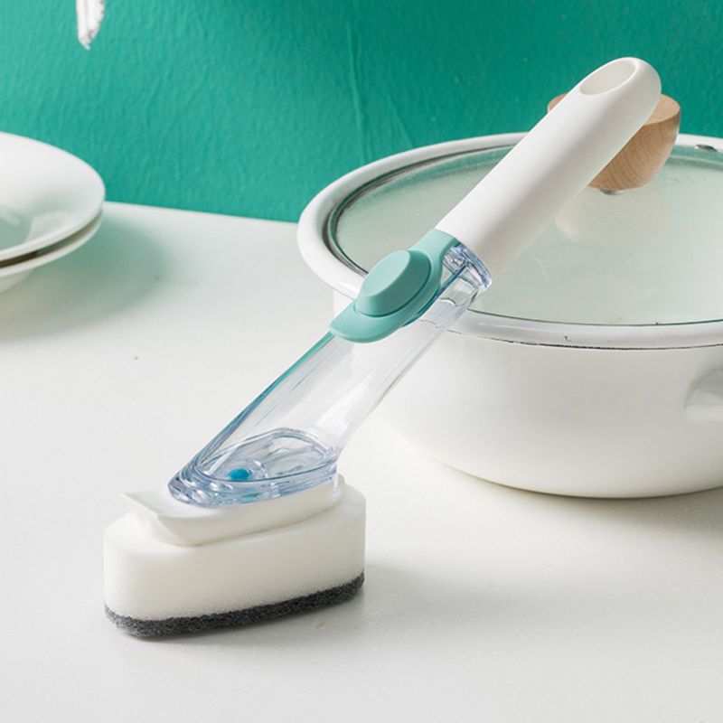 Dish Brush Kitchen Brush Pans Sink Cleaning With Soap Dispenser Pots Scrubber Kitchen Sink Brush With 3 Sponge Refill Home Tools
