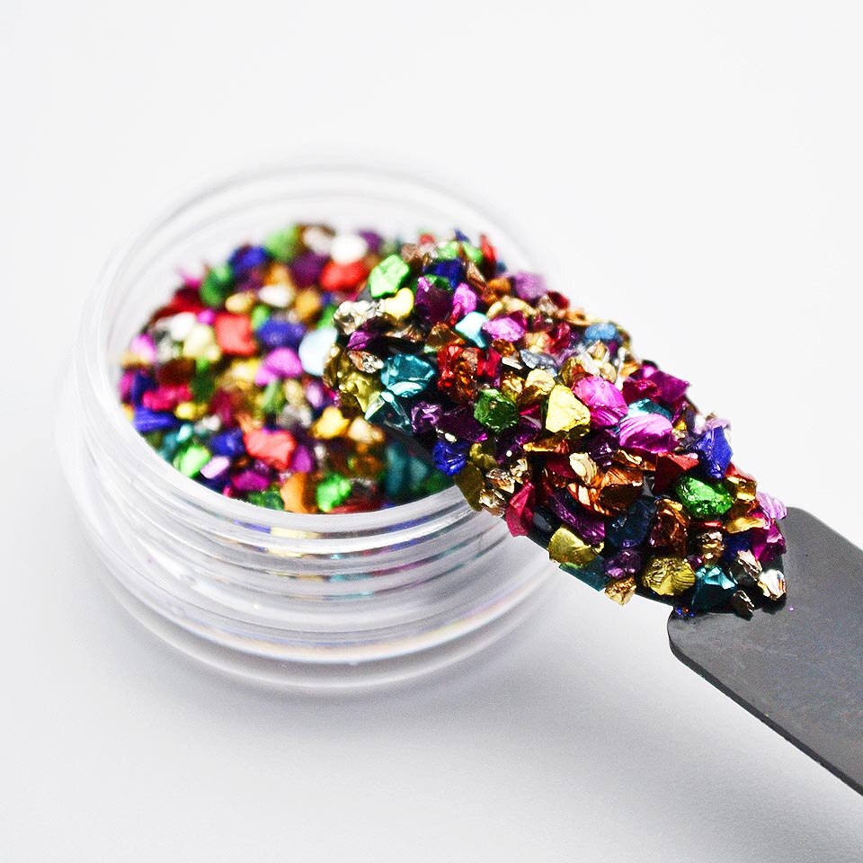 Gebroken Glas Stenen Voor Nail Mix Steentjes Voor Nagels Art Glas Gems 3d Nail Art Decoraties Nail Art Rhinestones MJZ2051