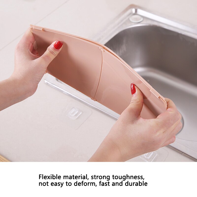 Retractable Suction Cup Sink Flap Pool Splash Guard Water Barrier Splashproof Baffle Board Kitchen Bathroom Adhesive Sink Screen