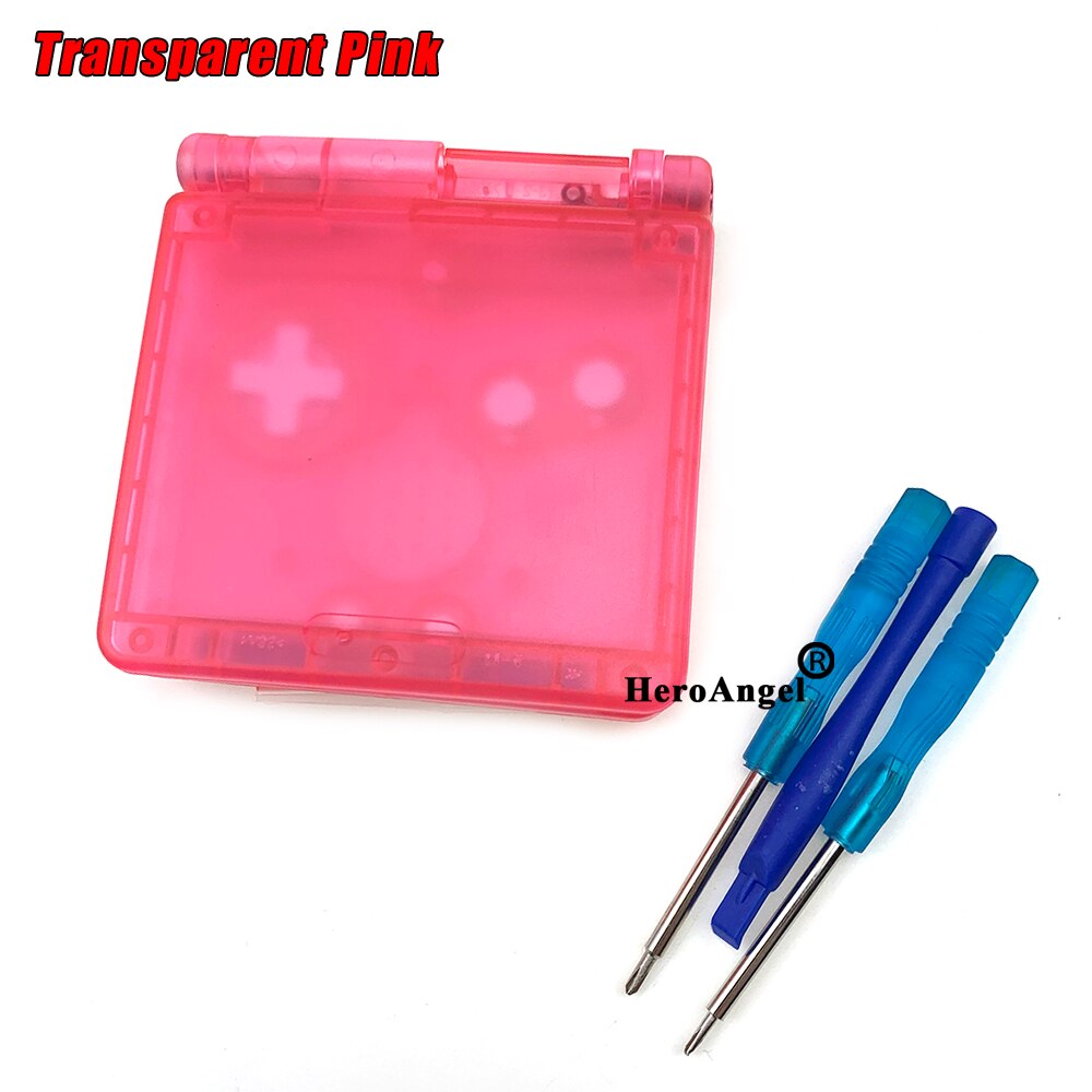 pour GameBoy Advance SP classique clair édition limitée boîtier de remplacement coque lentille d'écran pour GBA SP couvercle de boîtier