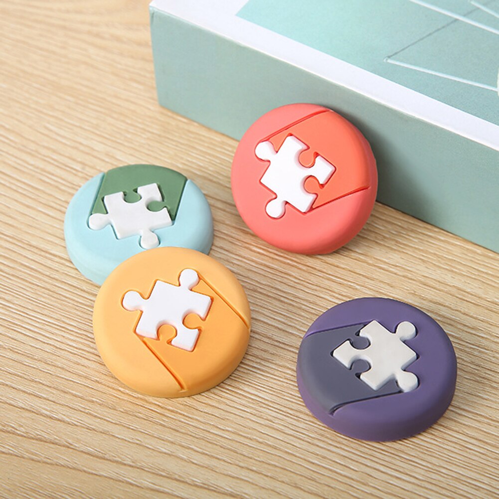 4pcs Door StopperWall Protector Door Handle Silicone Bumper Guard Stopper Self Adhesive Rubber Round Home Back Door Crash Pads