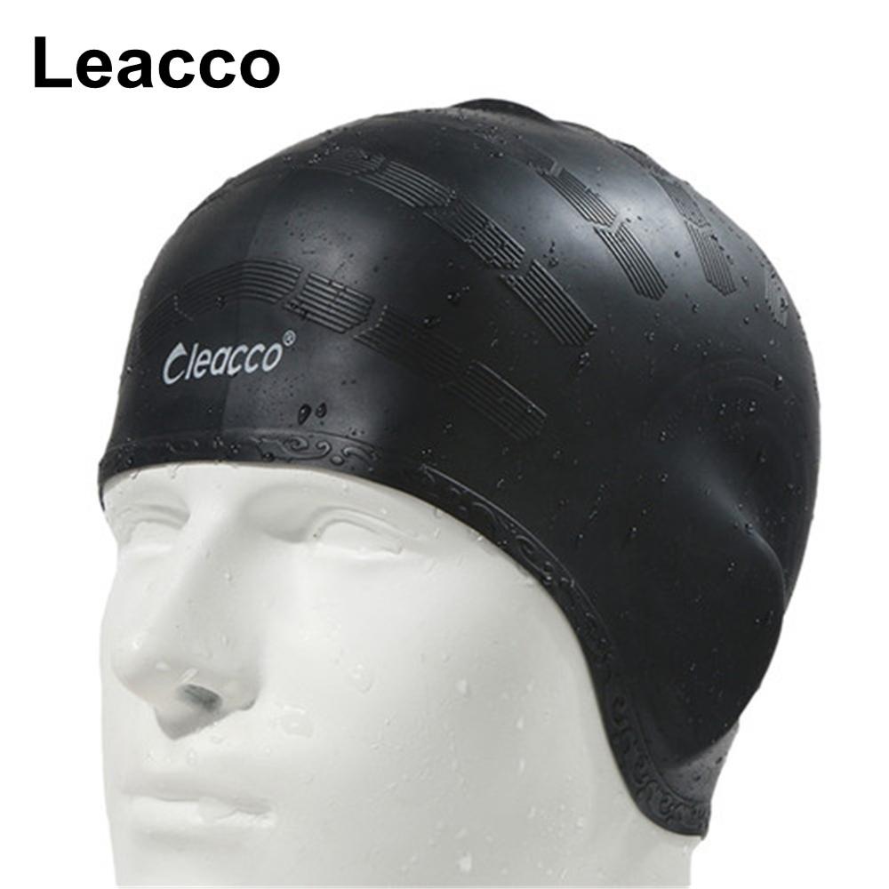 Man women high spandex large size swimming wear hat Adults Waterproof swimming caps silicone swimming hat Protect Ears