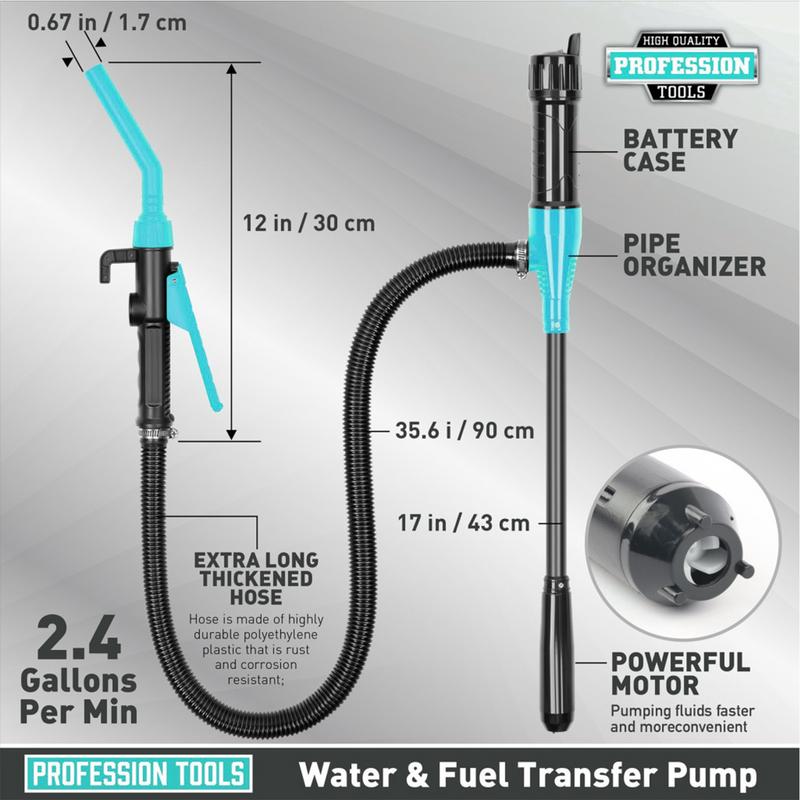 Elektrische Ölpumpe, Siphon, Flüssigkeitstransferpumpe, 12 W, Handpumpe, batteriebetrieben, Wasser, Gas, Werkzeuge, tragbarer Auto-Siphon, Benzin, Kraftstoff