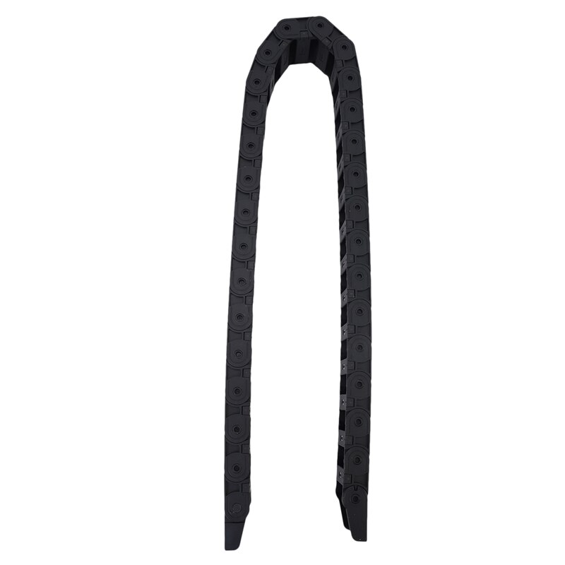18mm x 37mm Black Flexible Semi Enclosed Cable Drag Chain 1M 39.4"