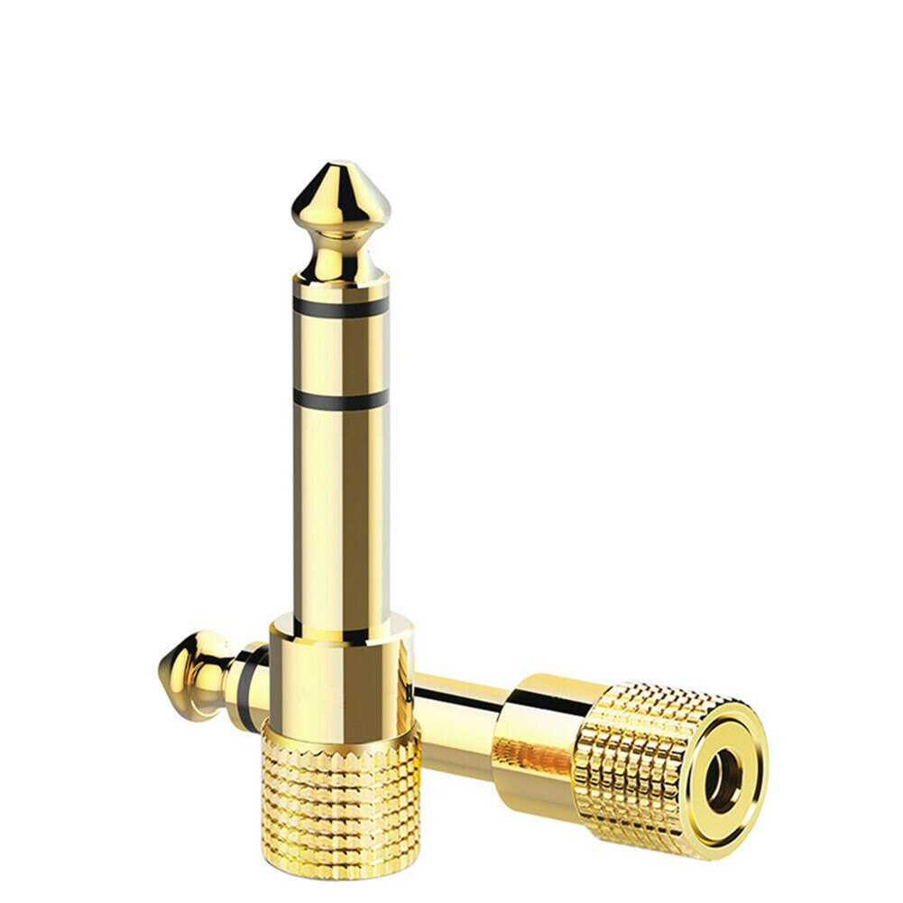 2 Stuks 6.35Mm Jack Naar 3.5 Mm Man-vrouw Plug Connector Hoofdtelefoon Versterker Audio Adapter Microfoon Aux 6.3 3.5 Mm Converter