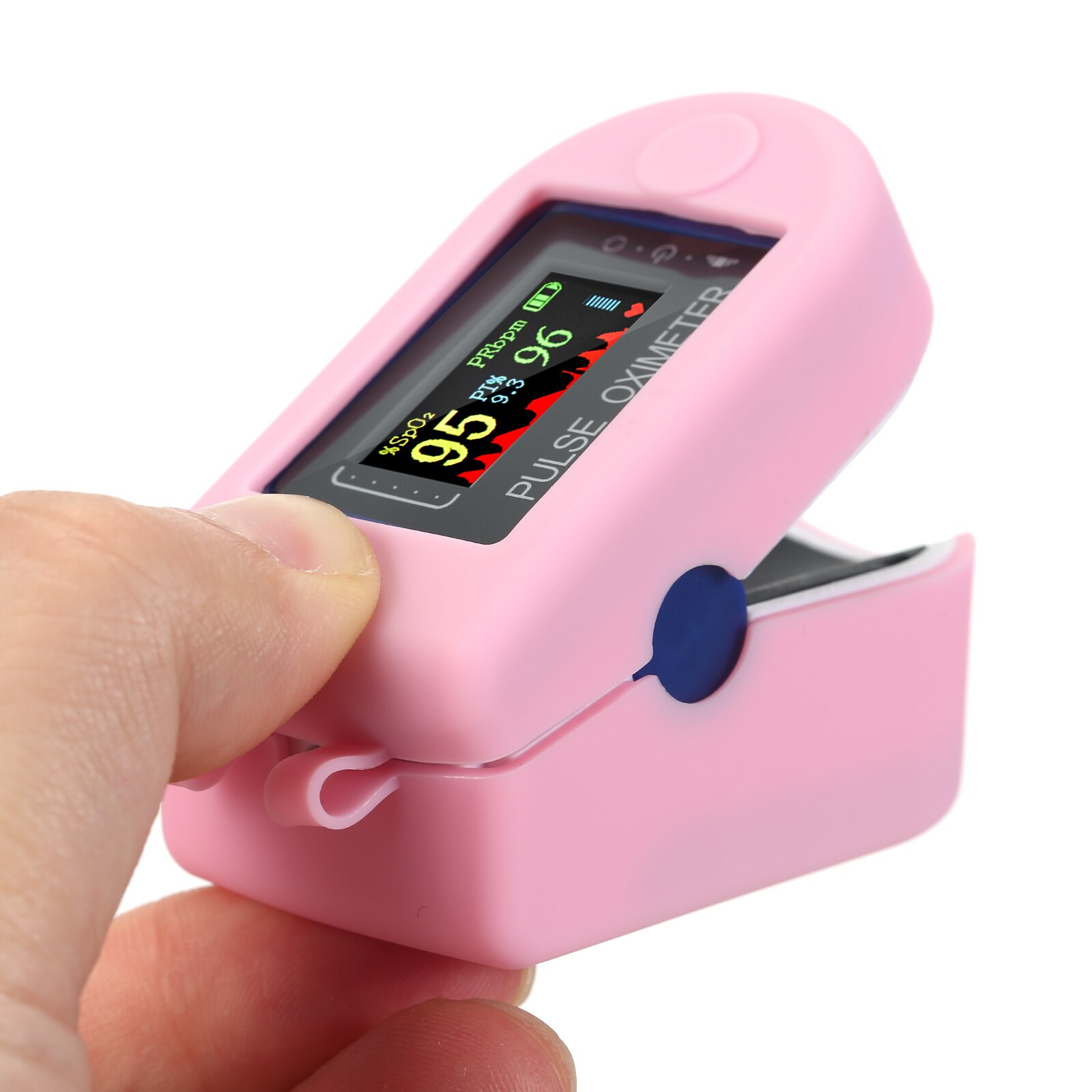 Pulso do oxímetro do pulso da ponta do dedo taxa de pulso monitor de saturação de oxigênio no sangue tft expositor colhedor com silicone caso spo2 pulsioximetro