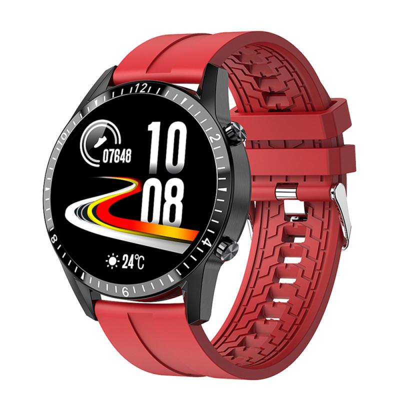 Smartwatch for Men & Women - Bluetooth Smart Band with Heart Rate & Blood Pressure Monitor - Sport Waterproof Watch: Red TPU