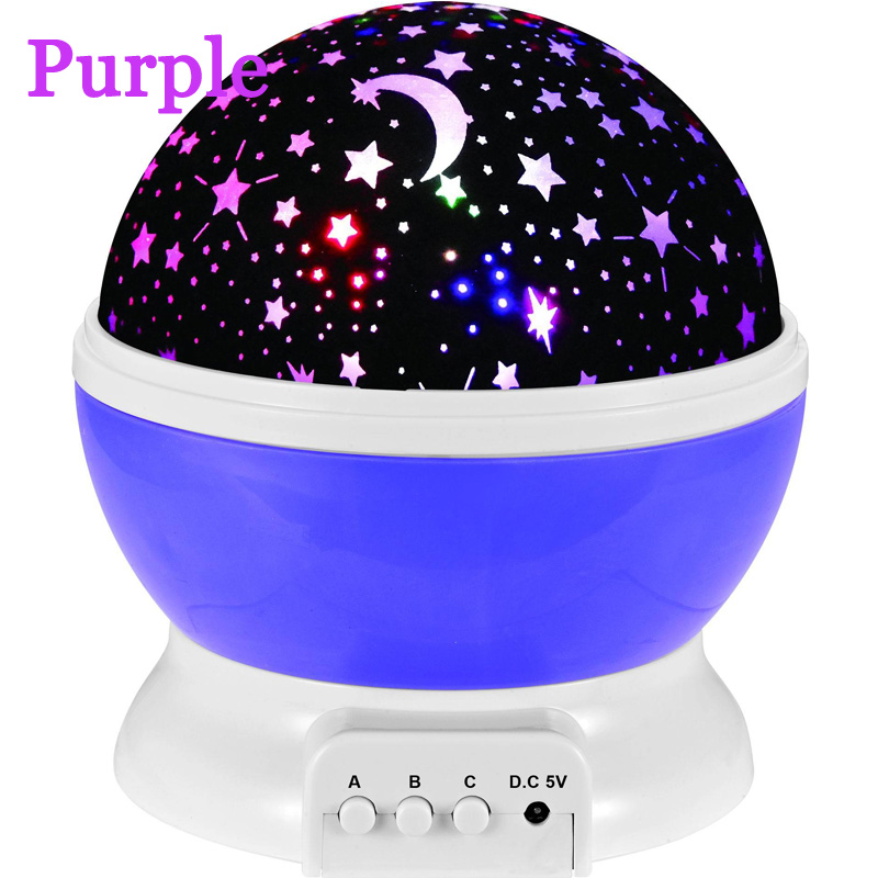 Led Luminous Toys for Children Night Light Starry Sky Projector Toys for Baby Sleeping Kids Birthday Baby Dreams Store: Purple 