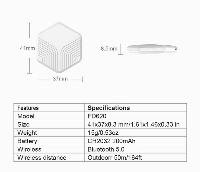 Tuya App Bluetooth Smart Finder Tegel Portemonnee Sleutels Alarmen Locator Realtime Kids Huisdieren Anti-verloren Smart Sensoren Intelligentie Systeem
