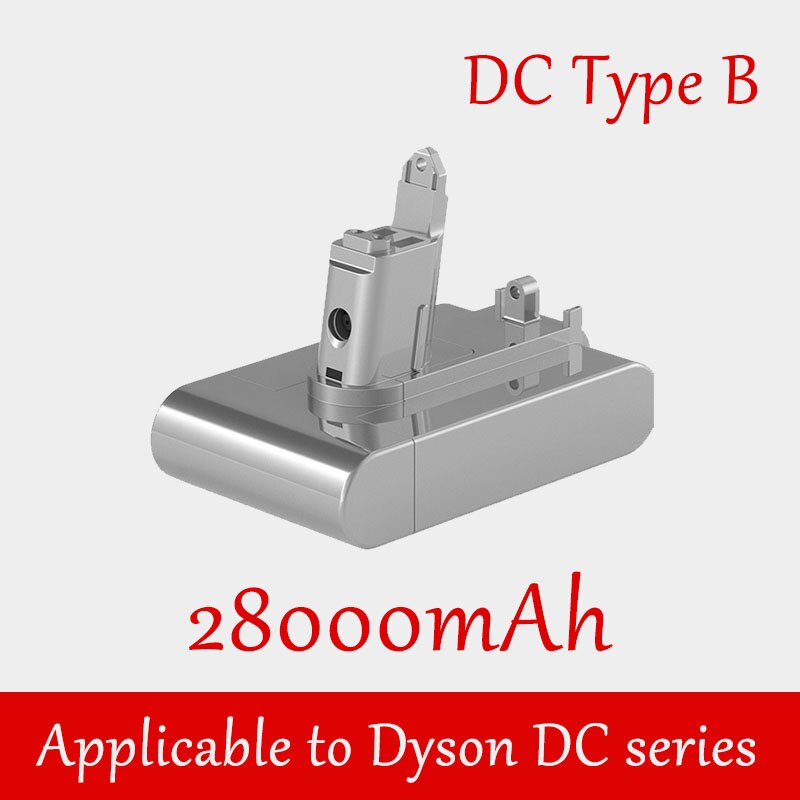 per Dyson V6 V7 V8 V10 tipo A/B 28000mAh batteria di ricambio per aspirapolvere portatile senza cavo Dyson: giallo