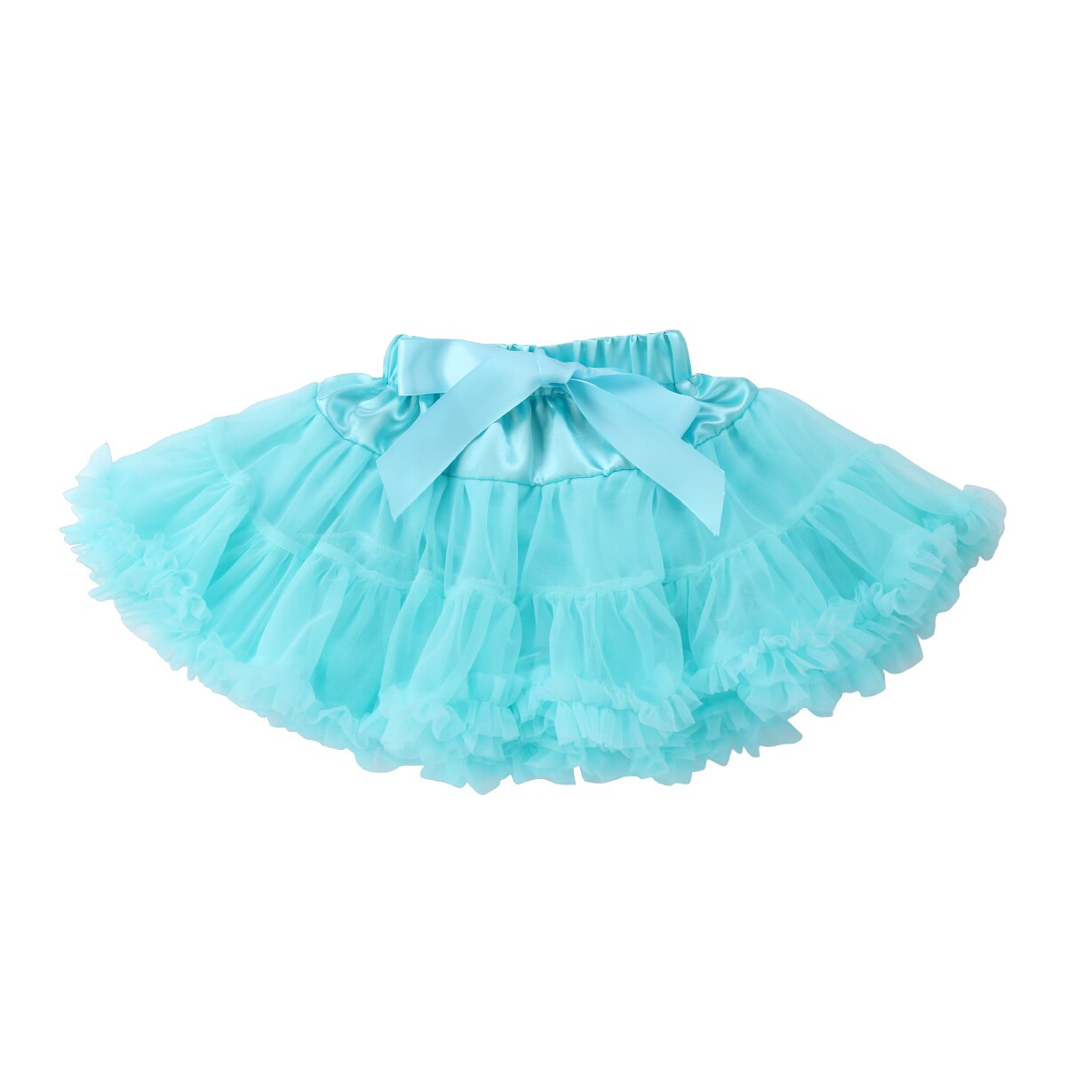 Meninas da criança Do Bebê Crianças Tutu Saia Festa De Dança Ballet Fluffy Camadas Rendas Princesa Bonito Saias: Blue Green