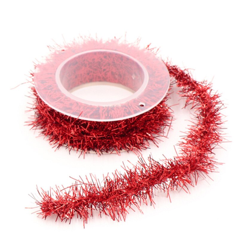 Cinta de alambre de Metal para decoración navideña, listón de imitación de alambre de Color, a cuadros, para Celebración de árbol de Navidad, 3 m/rollo