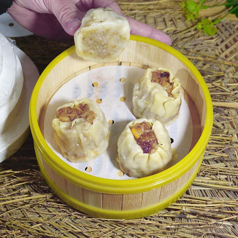 50 kpl rei'itetty pergamentti pyöreä höyrystin paperivuoraukset sopivat ilmakeittimeen kypsennykseen höyrytyskori vihanneksia dim sum riisiä