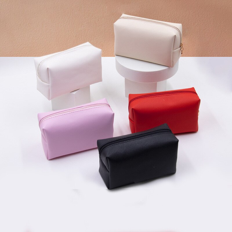 Reise machen-hoch Tasche PU Leder Machen hoch Beutel Reise Waschen Toilettenartikel Organizer Geldbörse Kosmetik Tasche Lagerung Handtasche für Frauen Mädchen: 1Stck Farbe zufällig